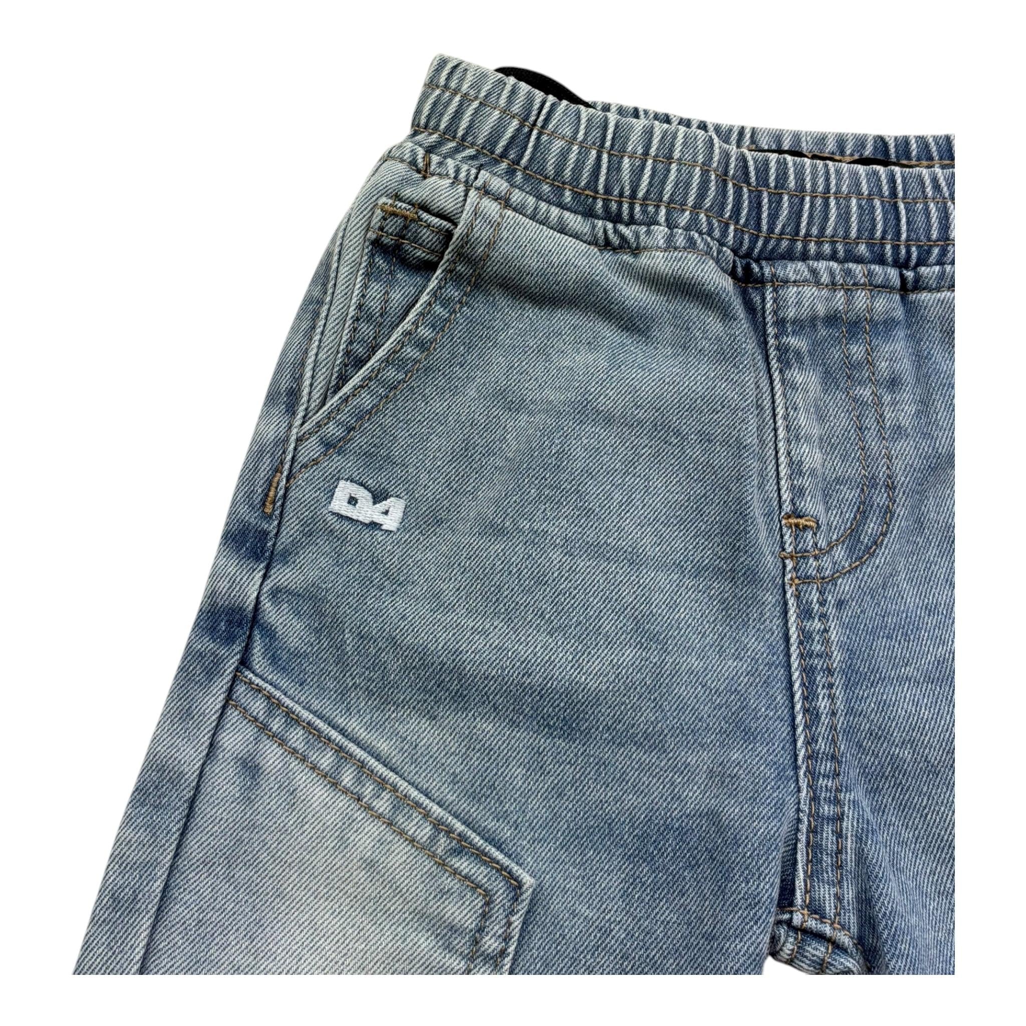 Daniele Alessandrini Jeans Tinta Unita con Elastico In Vita per Neonato 1295PD00171 AZZURRO DANIELE ALESSANDRINI 