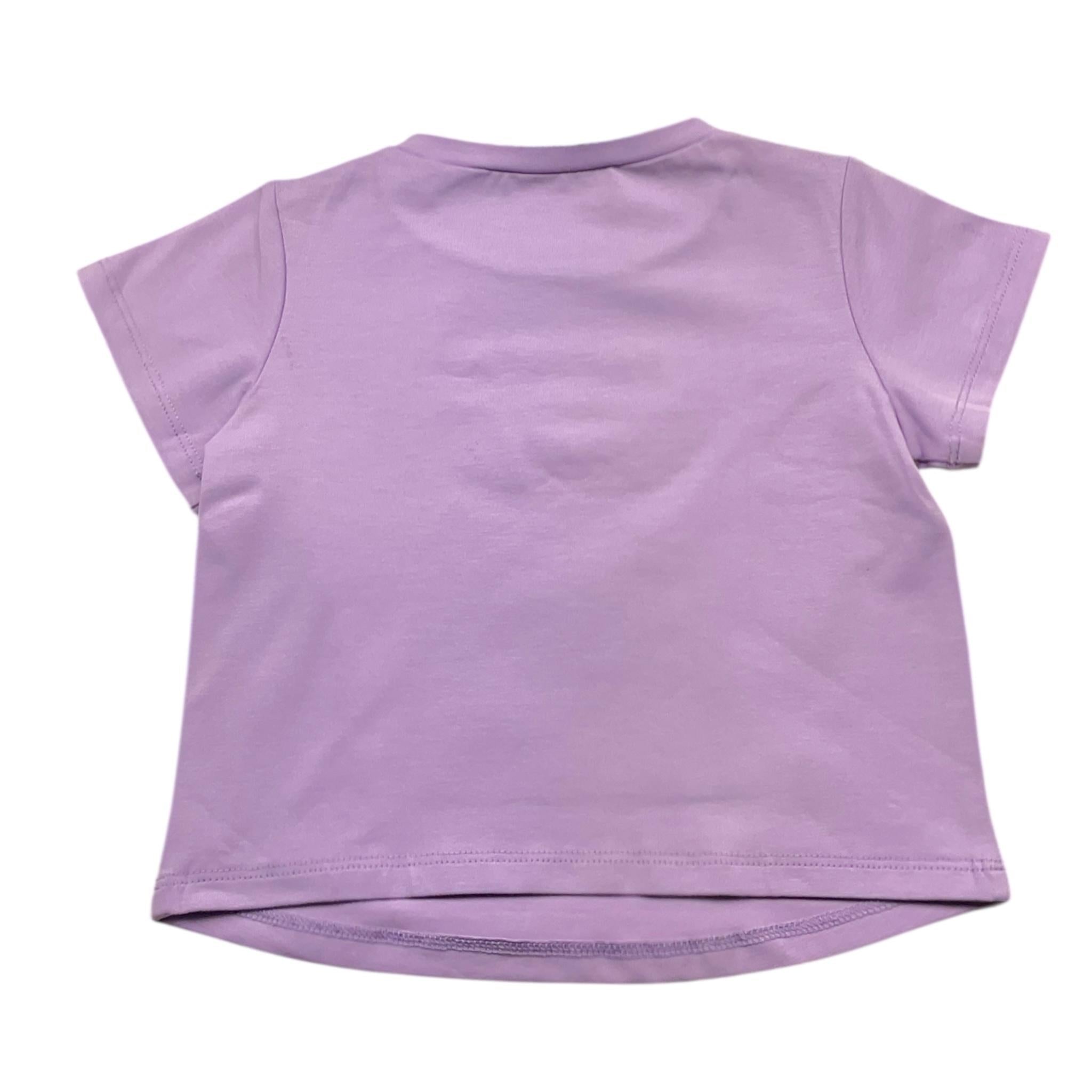 Twinset T-Shirt Girocollo Tinta Unita con Stampa per Neonata 251GJ2485 LILLA TWINSET 