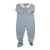 Paz Rodriguez Tutina Manica Lunga Tinta Unita per Neonato 005121702 AZZURRO PAZ RODRIGUEZ 