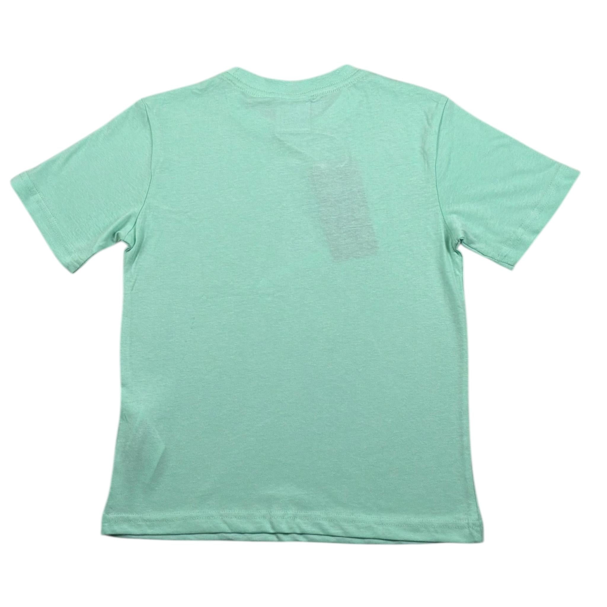 Diadora T-Shirt Girocollo Tinta Unita con Stampa per Bambino 102181706 VERDE ACQUA DIADORA 