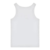 Moschino Canotta Tinta Unita A Costine per Bambina HDM06M BIANCO MOSCHINO 