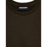 Dsquared2 T-Shirt Girocollo Tinta Unita con Stampa per Bambino DQ2478 VERDE DSQUARED2 