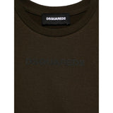 Dsquared2 T-Shirt Girocollo Tinta Unita con Stampa per Bambino DQ2478 VERDE DSQUARED2 