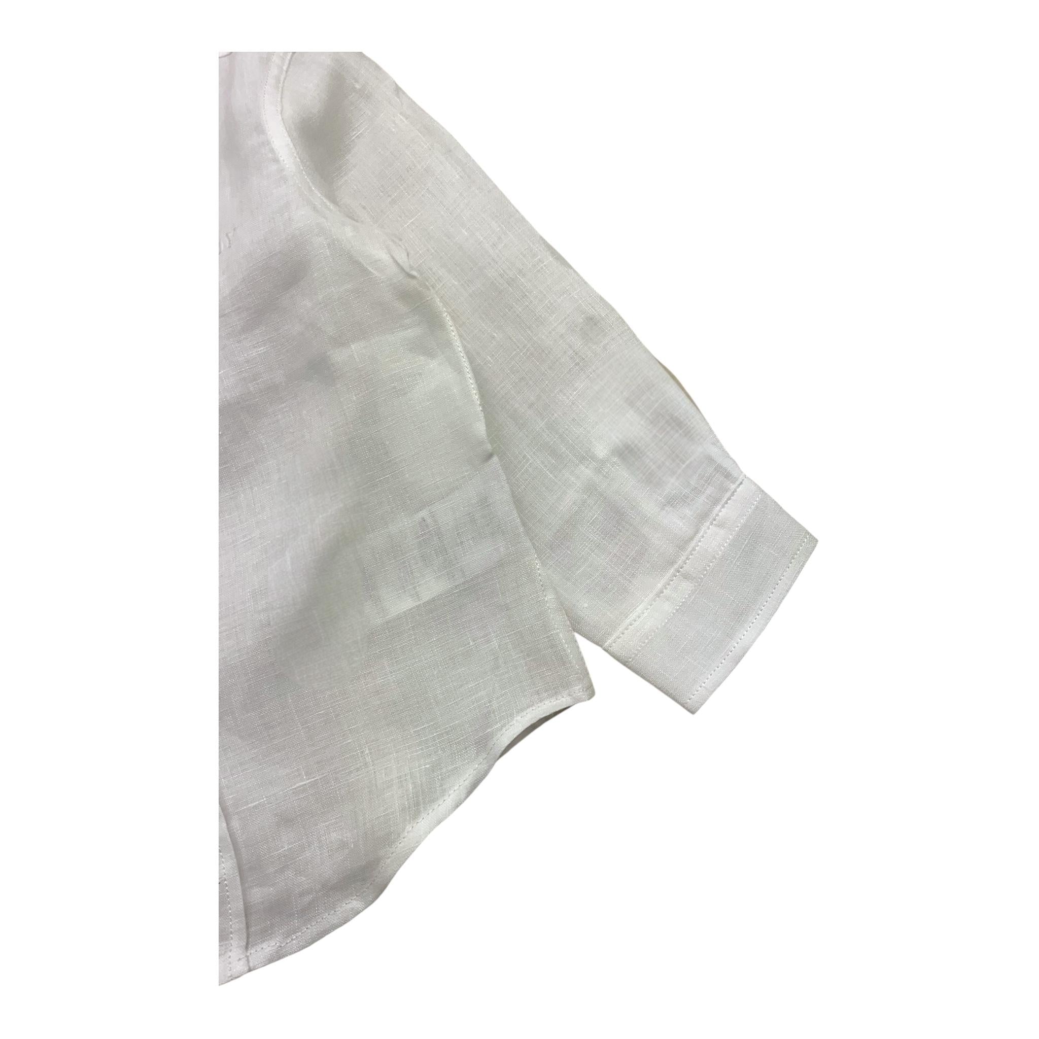 Fay Camicia Tinta Unita con Colletto Coreano per Neonato FS5520 BIANCO FAY 
