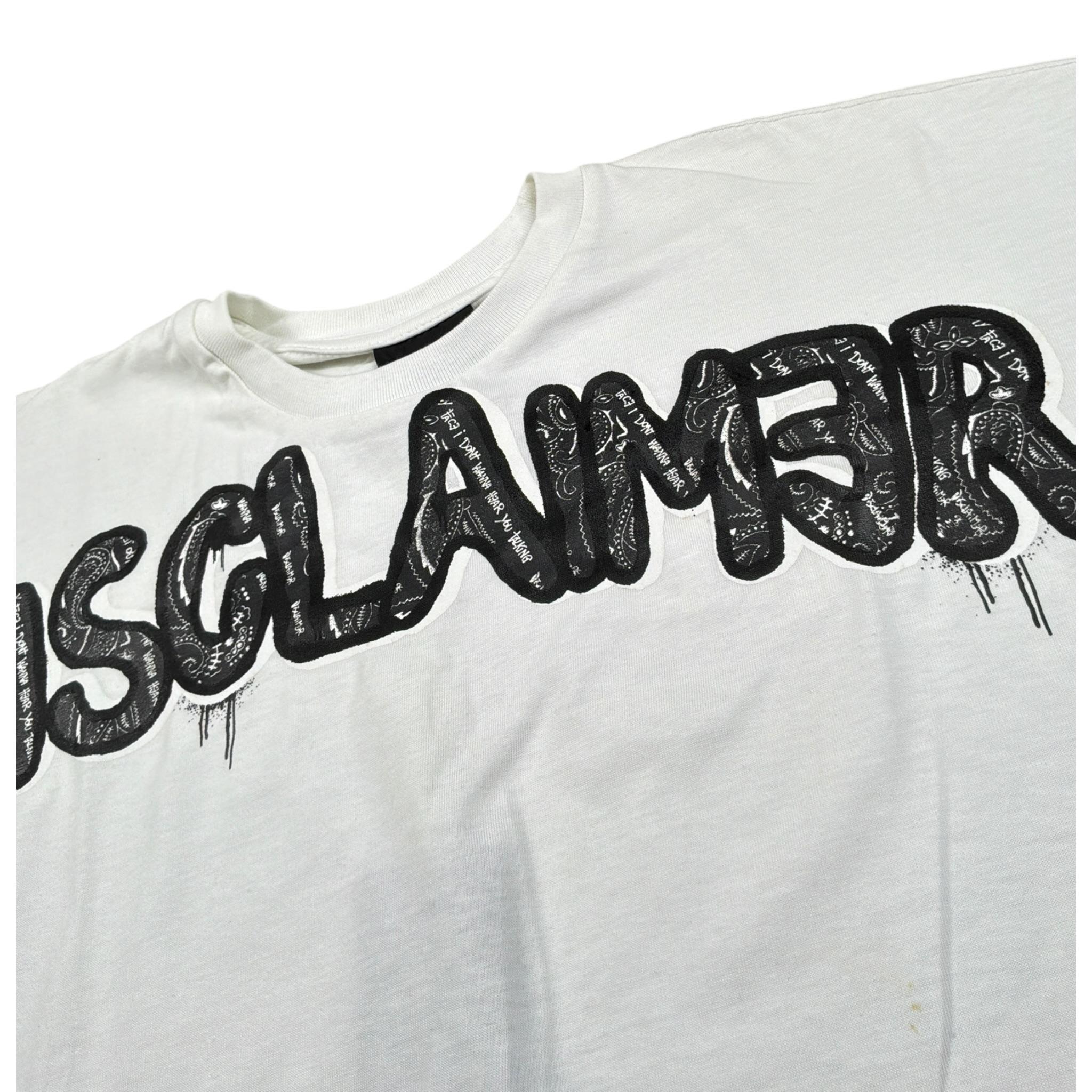 Disclaimer T-Shirt Girocollo tinta unita con Stampa Bianco per Bambino 23EDK53820 BIANCO DISCLAIMER 