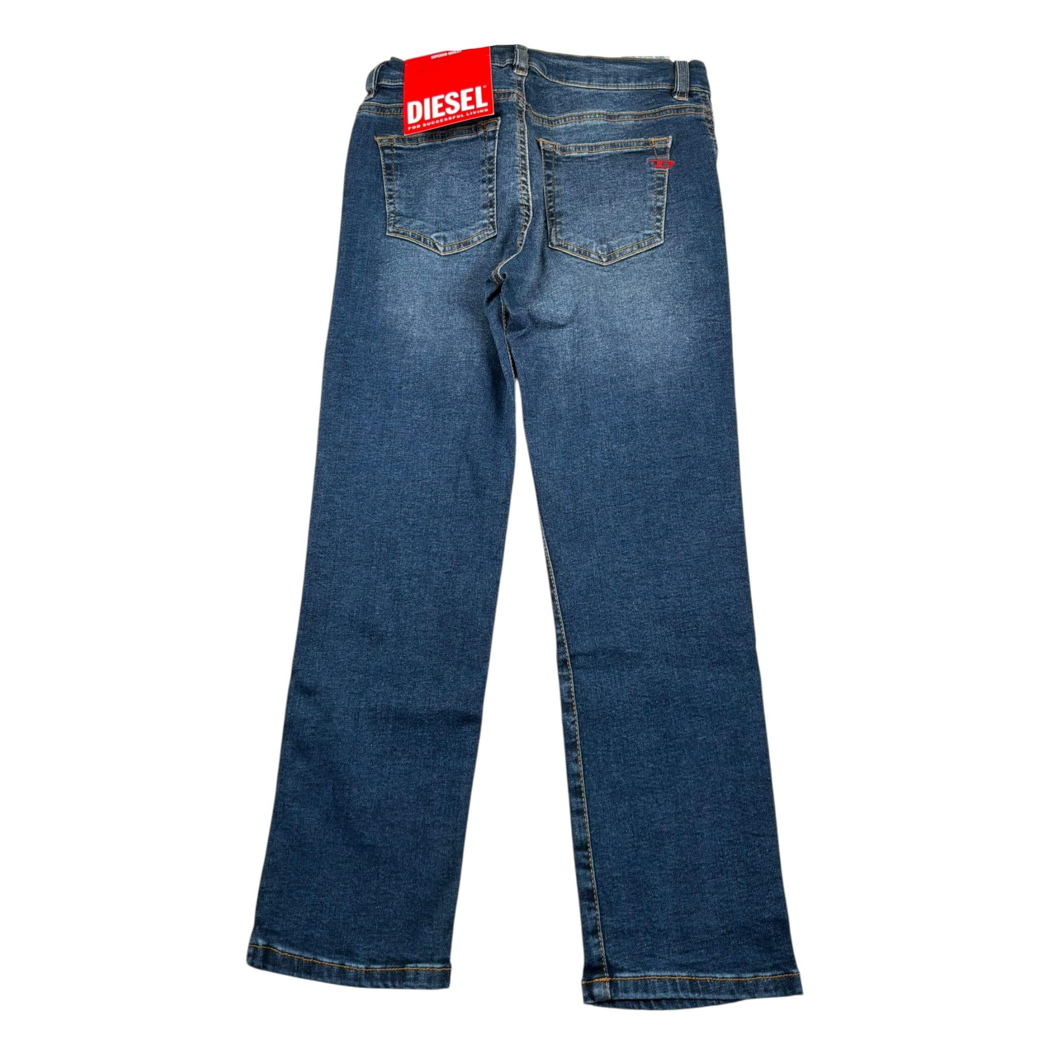 Diesel Jeans Tinta Unita con Girovita Regolabile per Bambino J00809 BLU DIESEL 