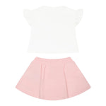 Moschino Completo 2 Pezzi T-Shirt-Gonna per Neonata MDG01G BIANCO/ROSA MOSCHINO 