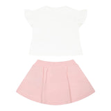 Moschino Completo 2 Pezzi T-Shirt-Gonna per Neonata MDG01G BIANCO/ROSA MOSCHINO 