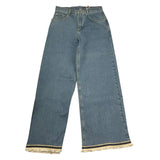 Eleventy Jeans Tinta Unita Modello Palazzo Azzurro Per Bambina