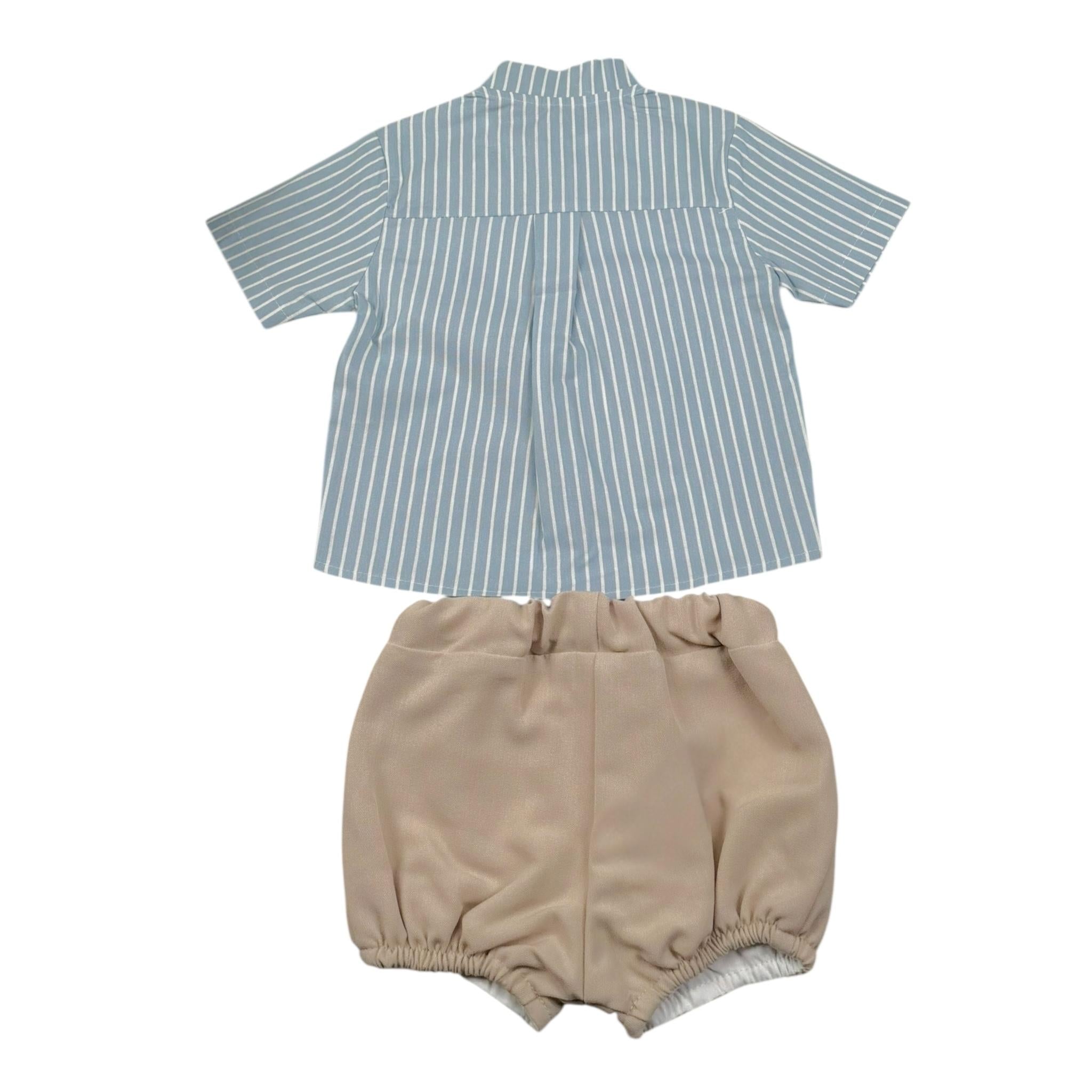 Valentina Bebes Completo 2 Pezzi Camicia-Bermuda per Neonato LOVE4 BEIGE VALENTINA BEBES 