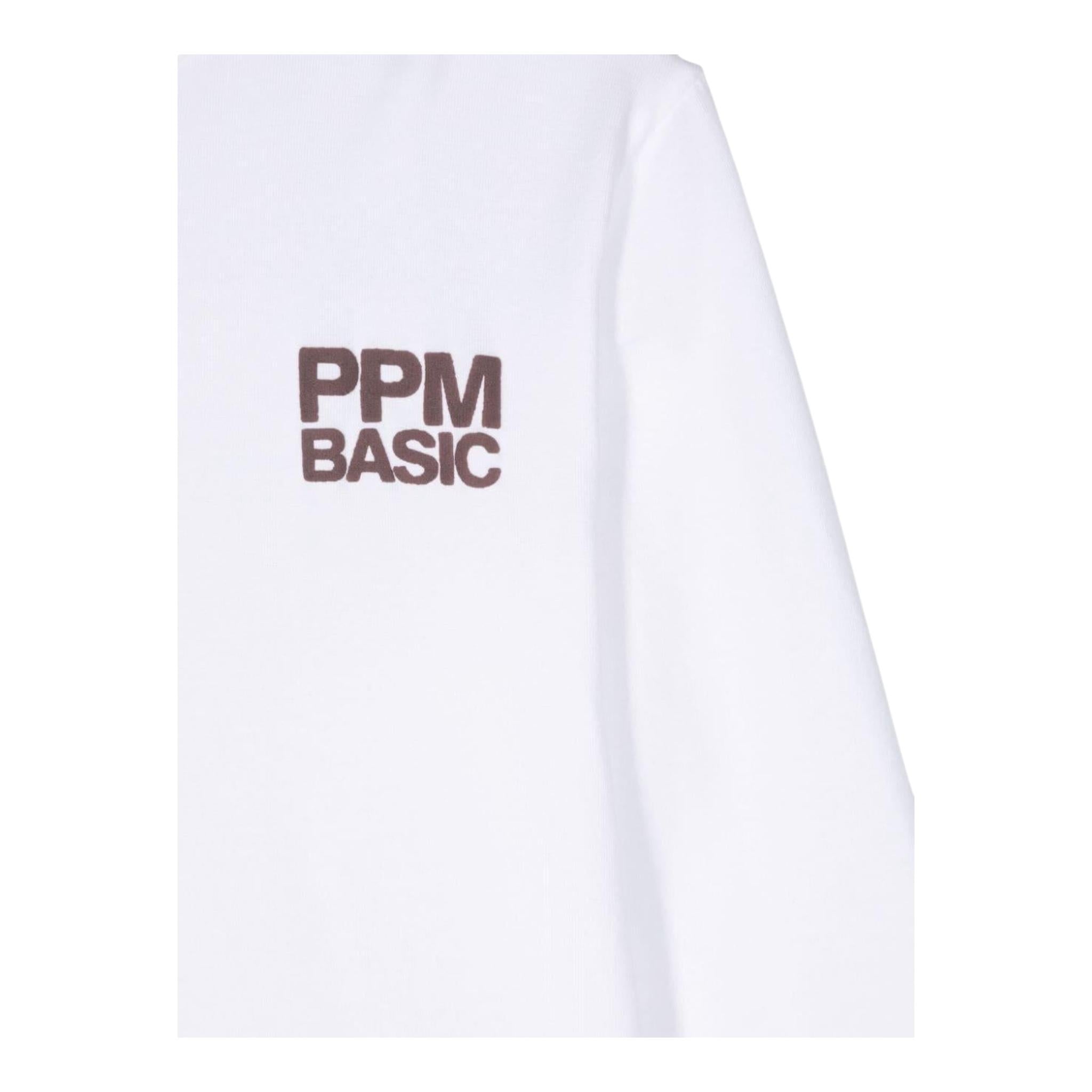 Paolo Pecora Shirt Girocollo Tinta Unita con Stampa per Bambino PP3845 BIANCO PAOLO PECORA 