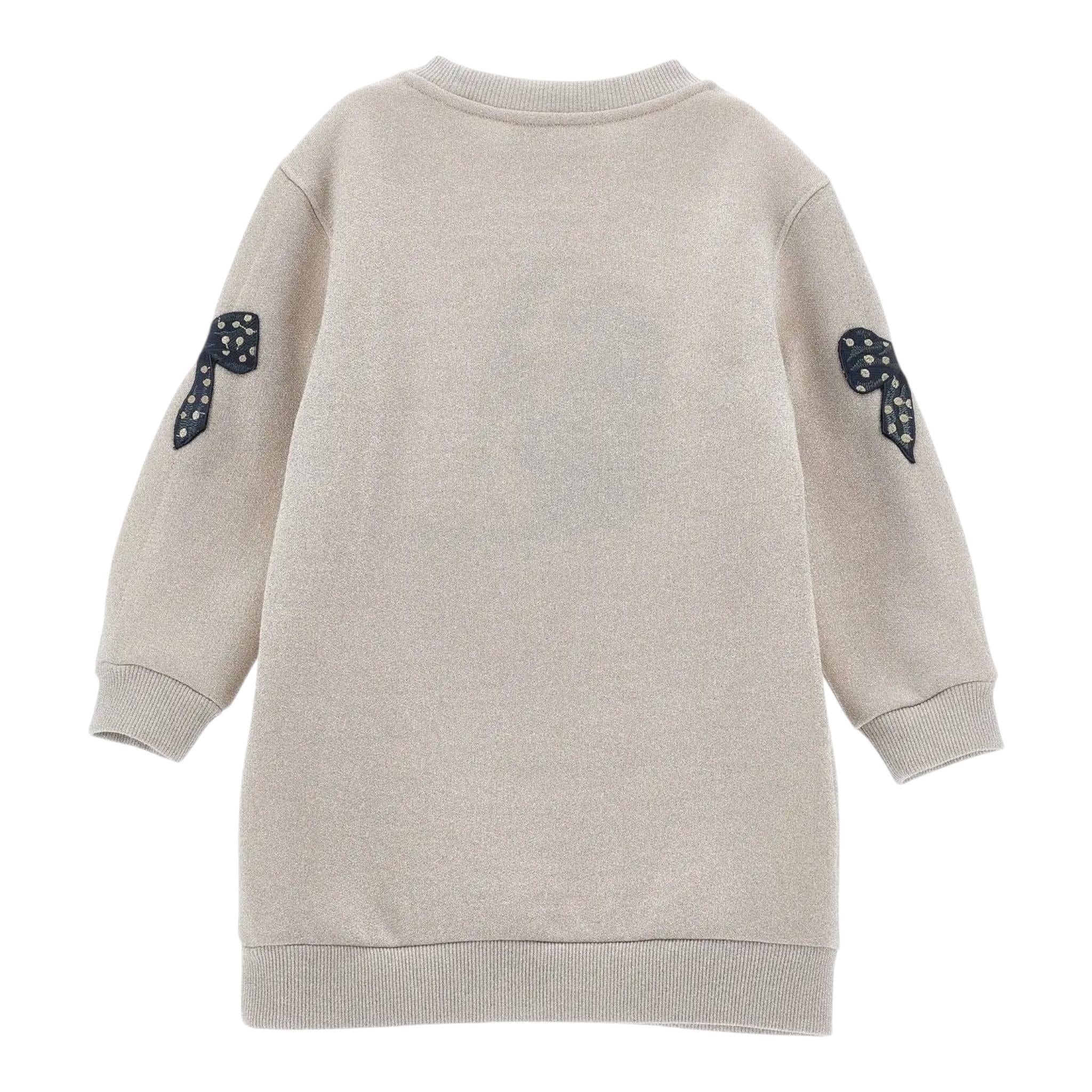 MONNALISA abito felpa girocollo tinta unita manica lunga luex Beige per Bambina 19D901 BEIGE MONNALISA 