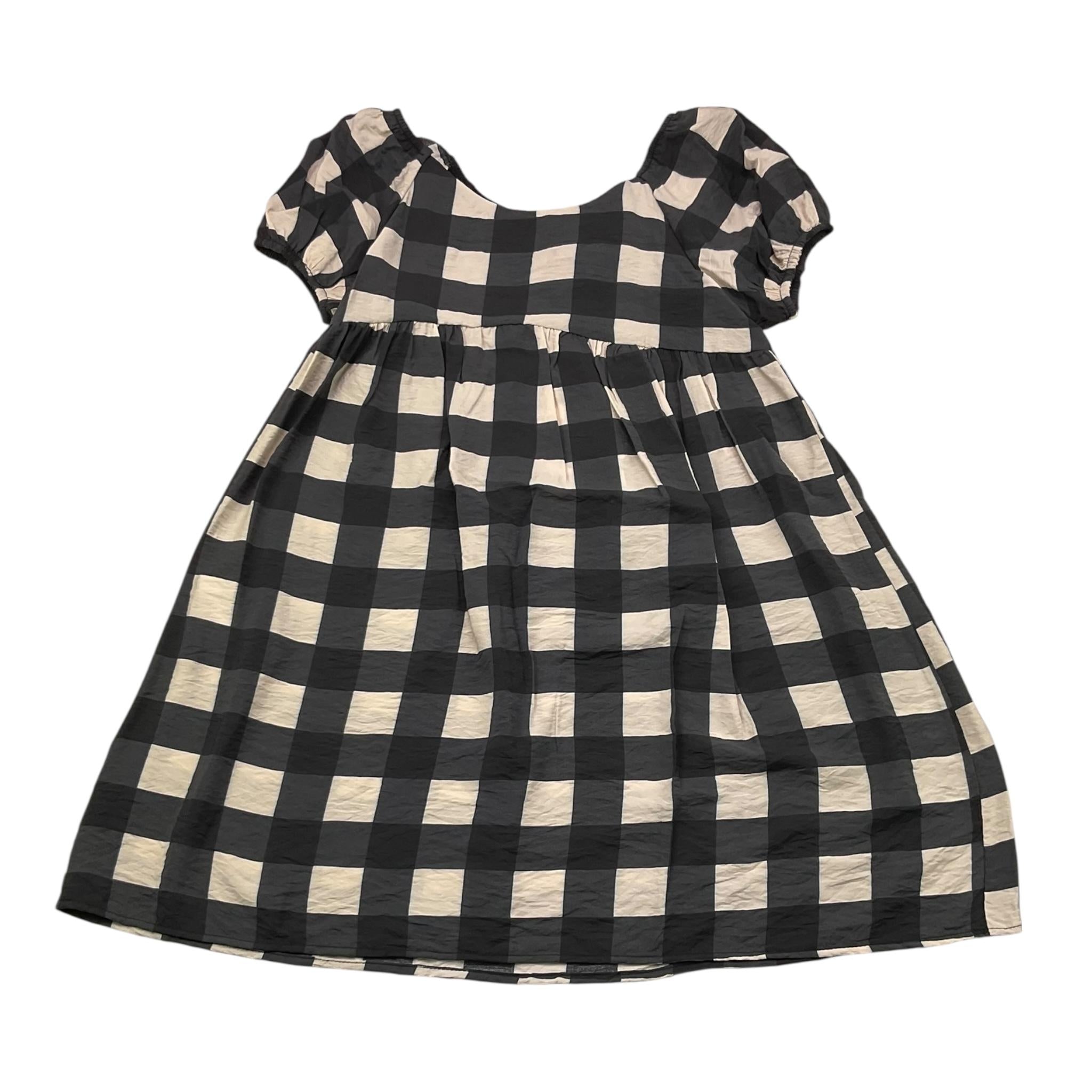 Dixie Abito Bicolore con Fantasia A Quadretti per Bambina AB58363G74 BIANCO/NERO DIXIE 