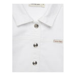 Calvin Klein Giubbino In Denim Tinta Unita con Bottoni per Bambina IG0IG02844 BIANCO CALVIN KLEIN 