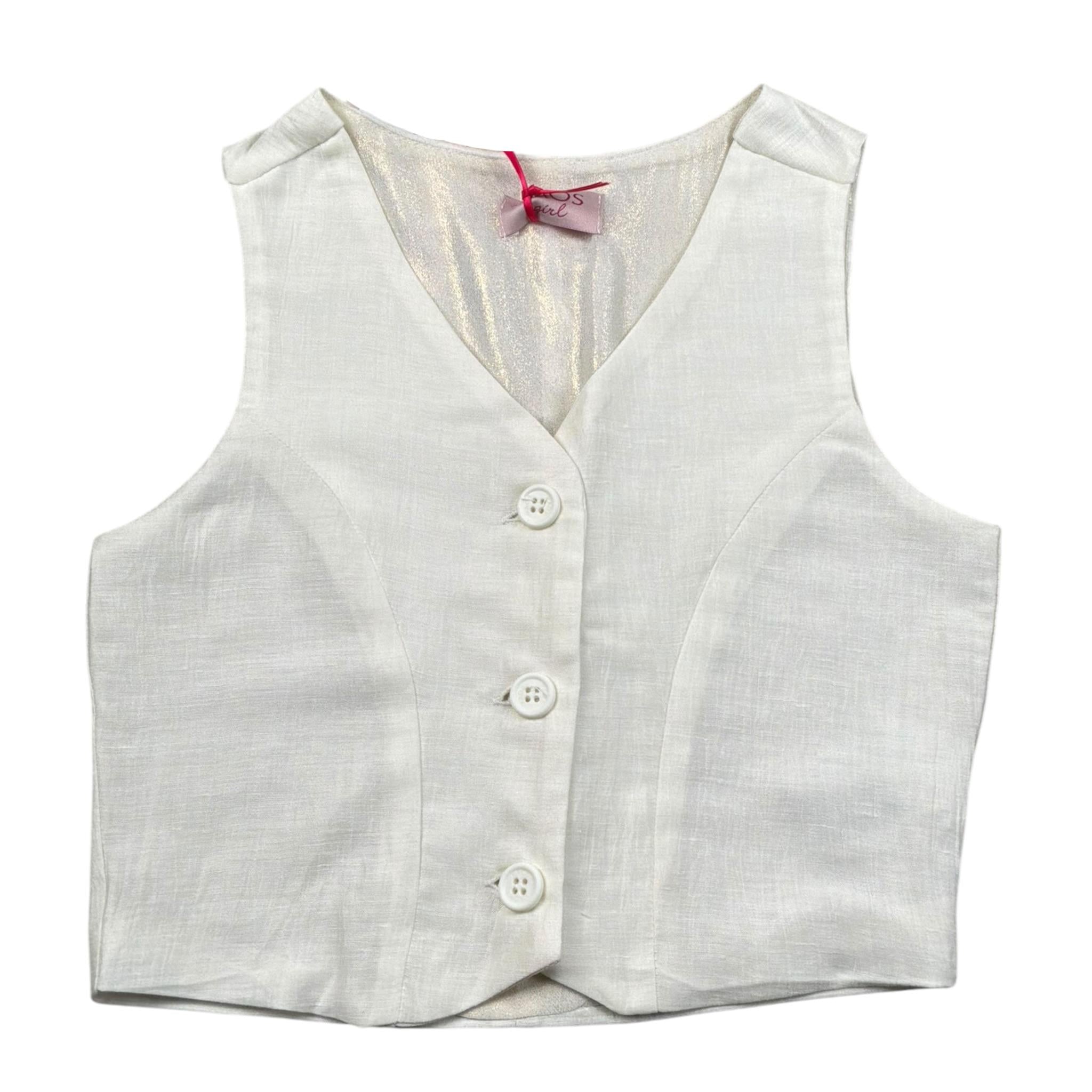Kaos Gilet Tinta Unita per Bambina KS203 BEIGE KAOS 