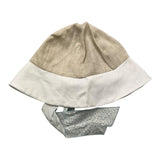 La Stupenderia Cappello Bicolore Con Laccetto Bianco/Beige Per Neonata