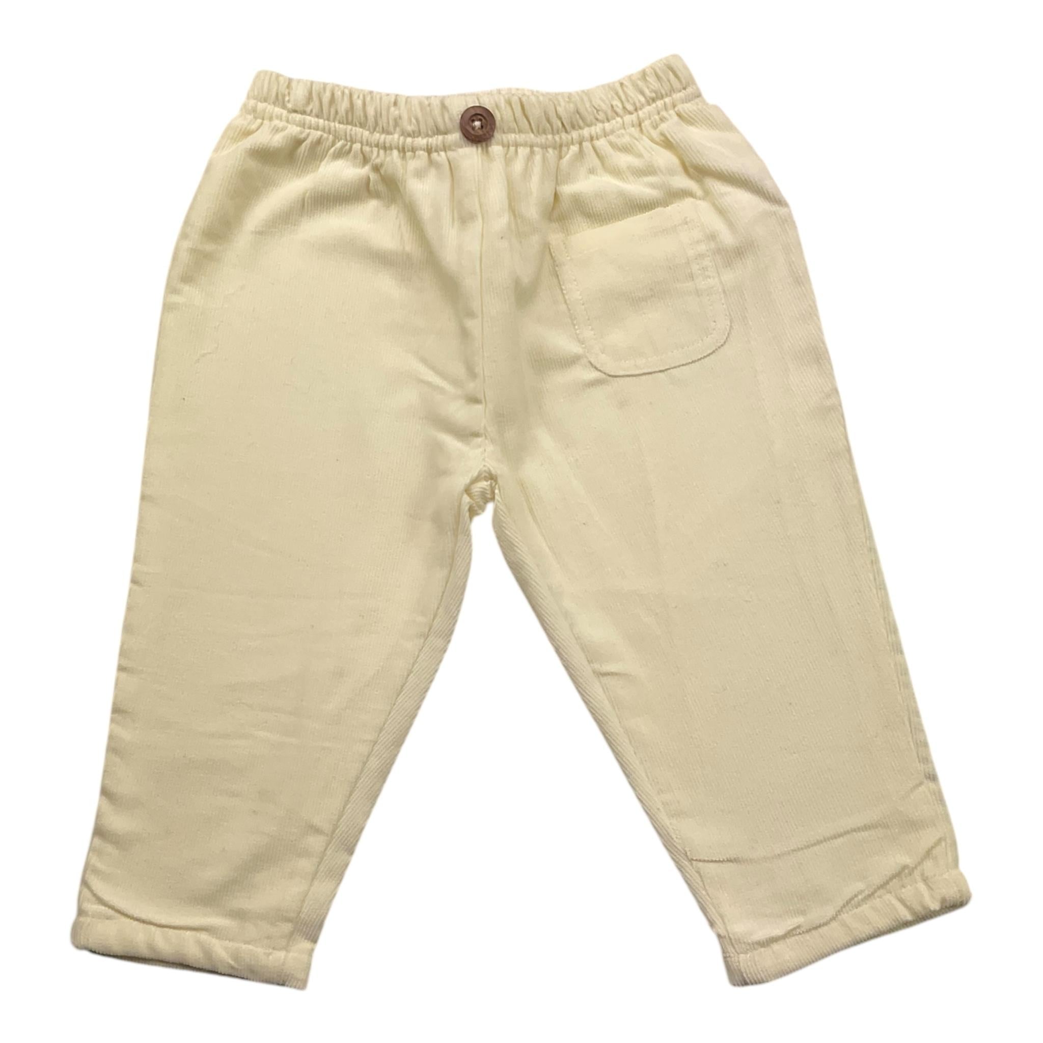 YATSI BABY completo 2pz camicia-pantalone tinta unita con elastico in vita Panna per Neonata 24441520 PANNA YATSI BABY 