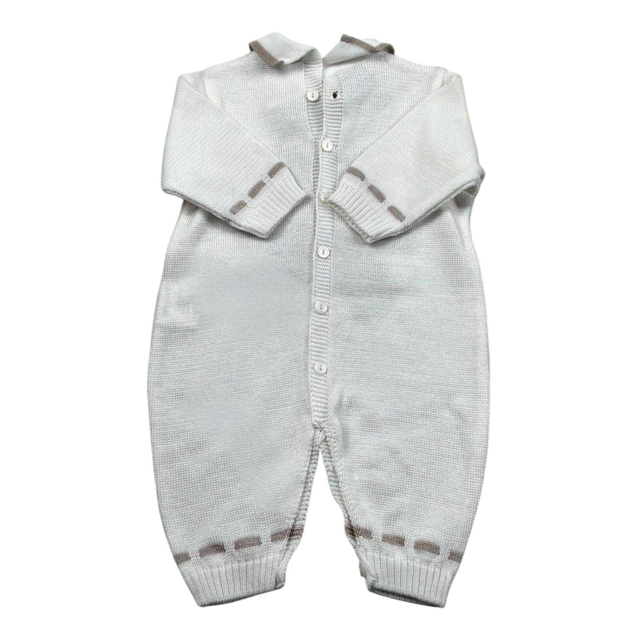 Marlu' Tutina Manica Lunga Tinta Unita per Neonato EP5810 PANNA MARLU' 