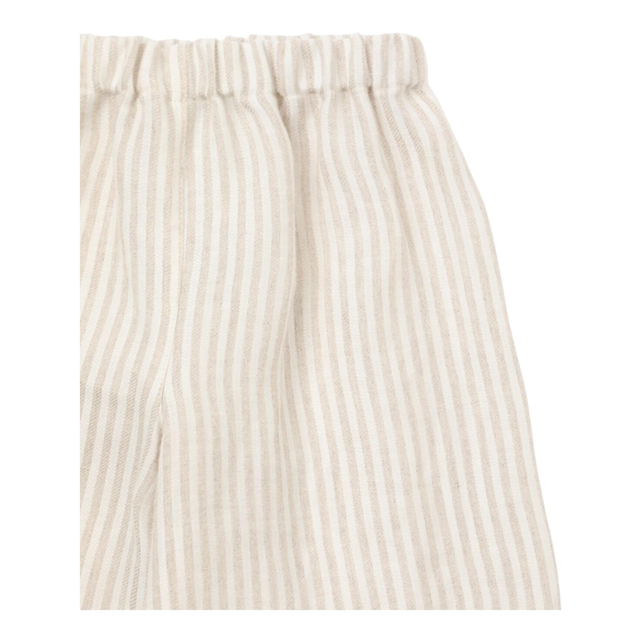 Il Gufo Pantalone Fantasia A Righe con Elastico In Vita per Neonato P25PL451L1018N BEIGE IL GUFO 