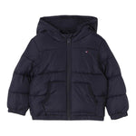 TOMMY HILFIGER giubbino tinta unita con zip e cappuccio Blu per Neonato KN0KN01909 BLU TOMMY HILFIGER 