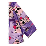 MOUSSE felpa girocollo tinta unita con stampa orsi Viola per Neonata BEARINLOVE VIOLA MOUSSE 