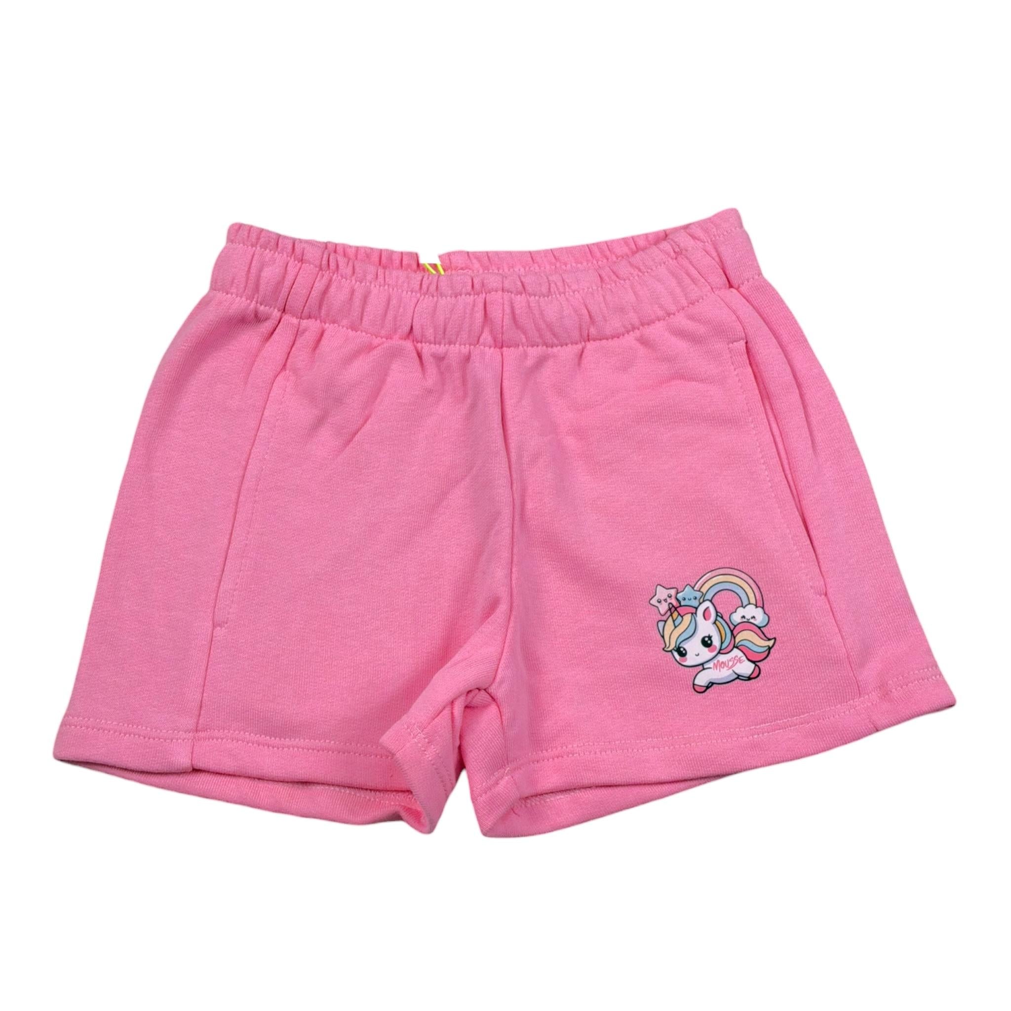 Mousse Short Tinta Unita con Elastico In Vita per Bambina UNILEOX ROSA MOUSSE 