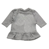 Name.It Einfarbiges Langarmkleid mit Streifenmuster Weiß/Schwarz für Baby Mädchen