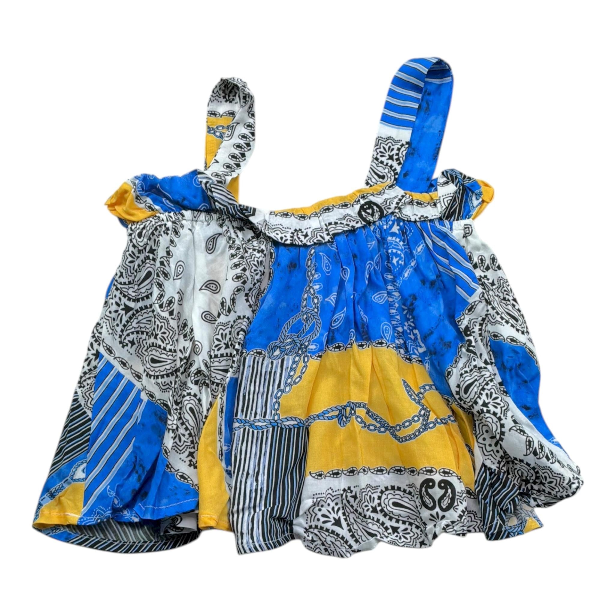 Dixie Top Tinta Unita con Fantasia per Bambina CC45364G39 BIANCO DIXIE 