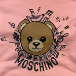 MOSCHINO felpa tinta unita con cappuccio e stampa Rosa per Bambina HUF096 ROSA MOSCHINO 