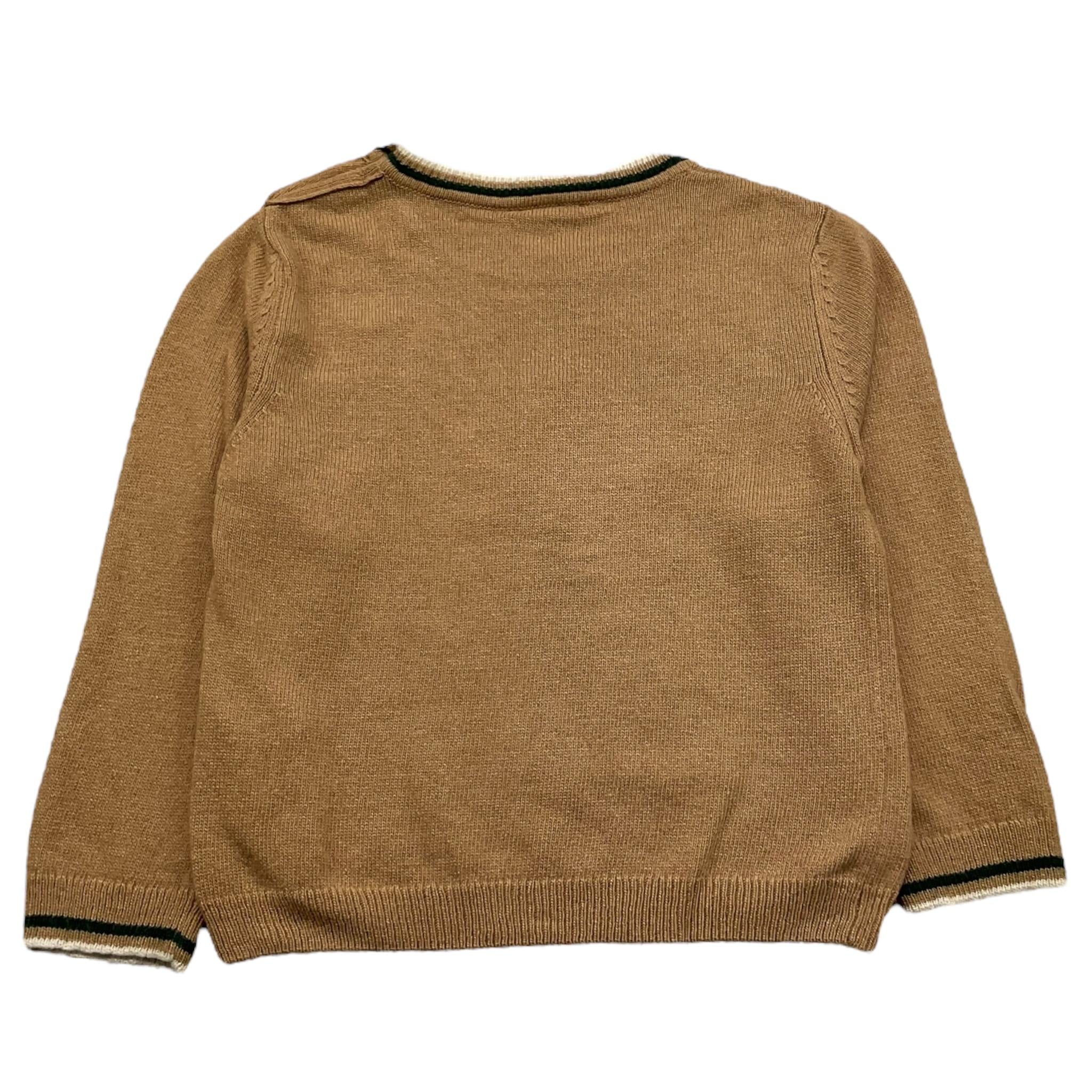 LE BEBE' maglia girocollo tinta unita con ricamo orso Cammello per Neonato LBB4744 CAMMELLO LE BEBE' 