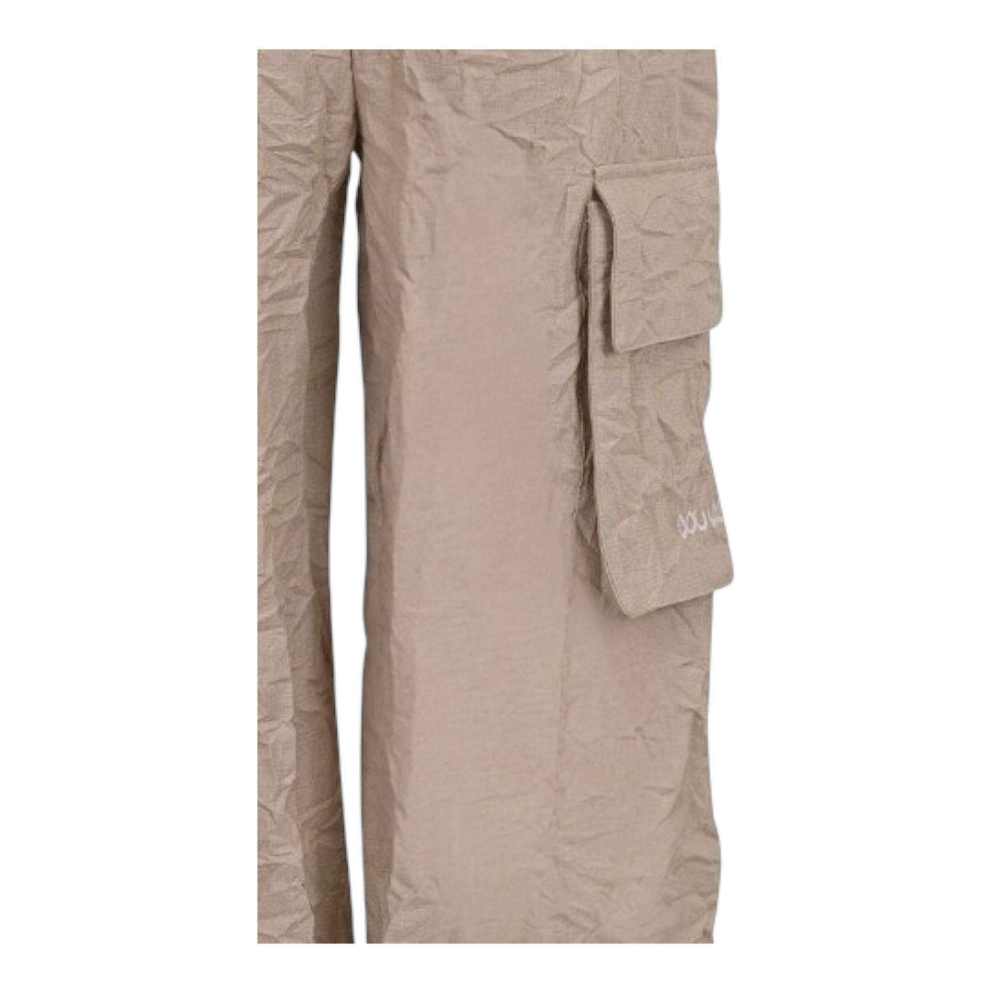 Dou Dou Pantalone Modello Cargo Tinta Unita con Tasconi per Bambina DW6P90X FANGO DOU DOU 