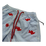 Saint Barth Costume Tinta Unita Modello Boxer con Stampa per Bambino 00603L AZZURRO SAINT BARTH 
