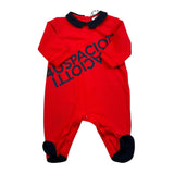 Cesare Paciotti Tutina Tinta Unita con Stampa E Colletto per Neonato TCP1103N ROSSO CESARE PACIOTTI 