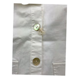 Zhoe & Tobiah Camicia Tinta Unita Modello Crop Con Bottoni Bianco Per Bambina
