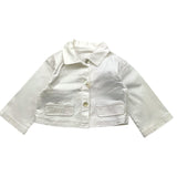 Zhoe & Tobiah Camicia Tinta Unita Modello Crop Con Bottoni Bianco Per Bambina