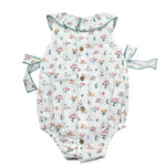 Babidu Pagliaccetto Tinta Unita con Stampa per Neonata 31408 BIANCO BABIDU 