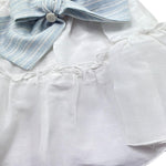 Le Bebe' Abito Tinta Unita con Fiocco per Neonata LBG6321 BIANCO LE BEBE' 