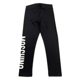 MOSCHINO leggins tinta unita con stampa logo Nero per Bambina HDP067X NERO MOSCHINO 
