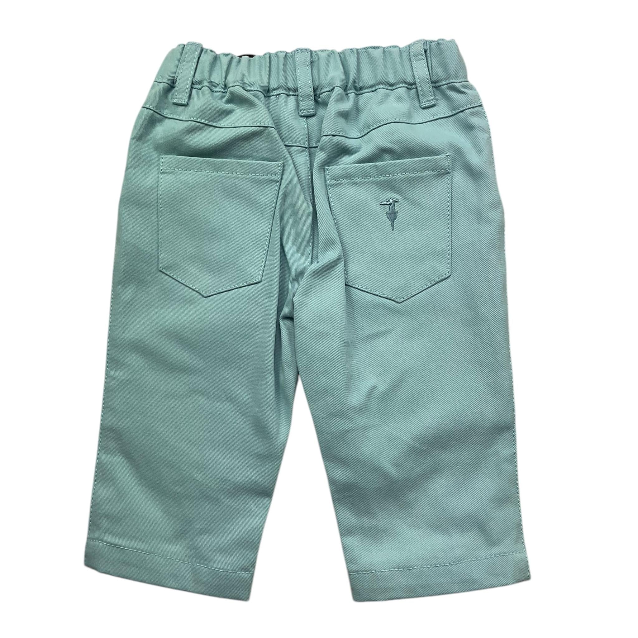 TRUSSARDI pantalone tinta unita con elastico in vita Azzurro per Neonata TIA25190PA AZZURRO TRUSSARDI 