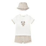 Mayoral Completo 3 Pezzi T-Shirt-Bermuda-Cappello per Neonato 11201 BIANCO MAYORAL 