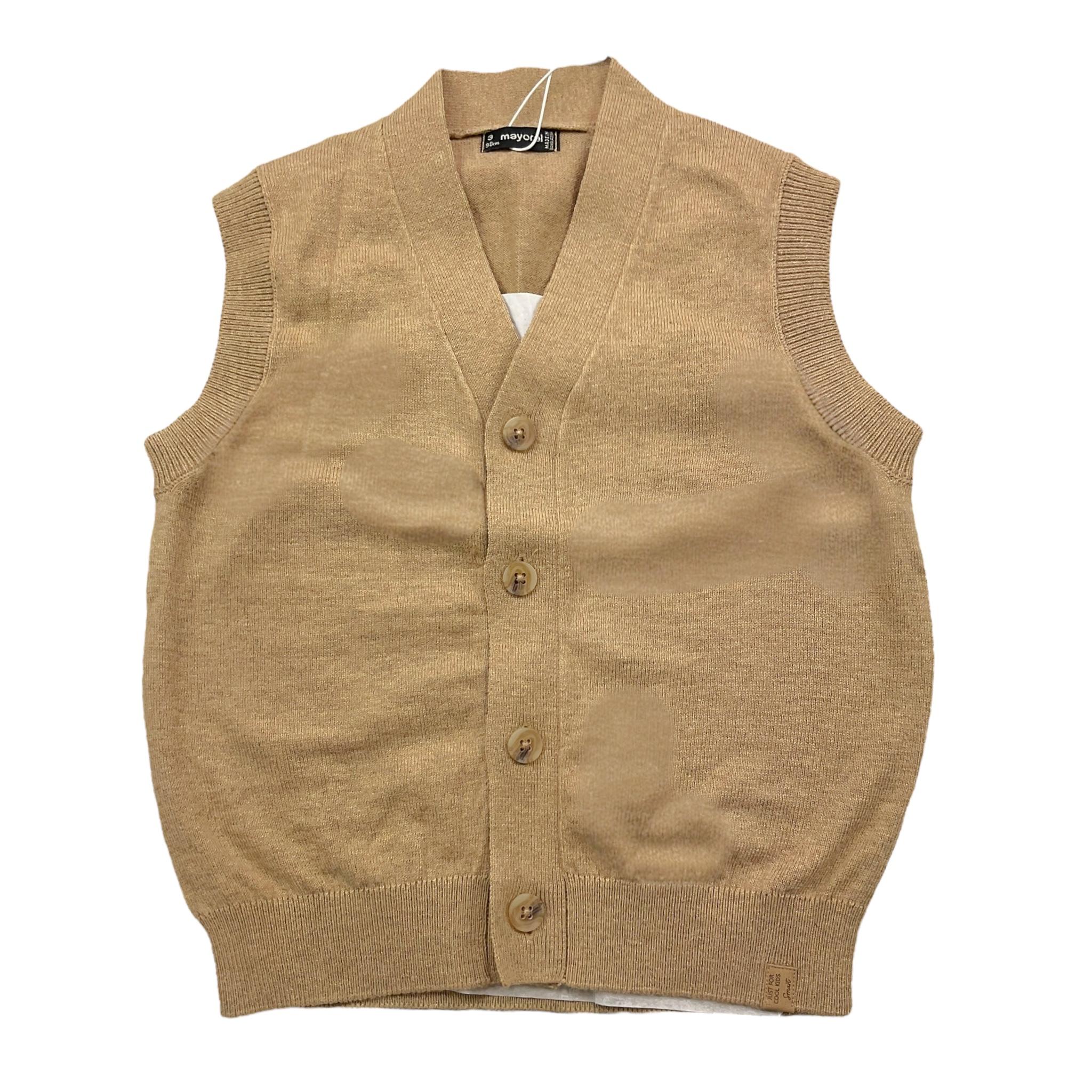 MAYORAL gilet tinta unita con bottoni Beige per Bambino 4345XJ BEIGE MAYORAL 