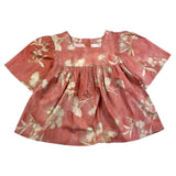 Zhoe & Tobiah Camicia Tinta Unita Con Fantasia  Rosa Per Bambina