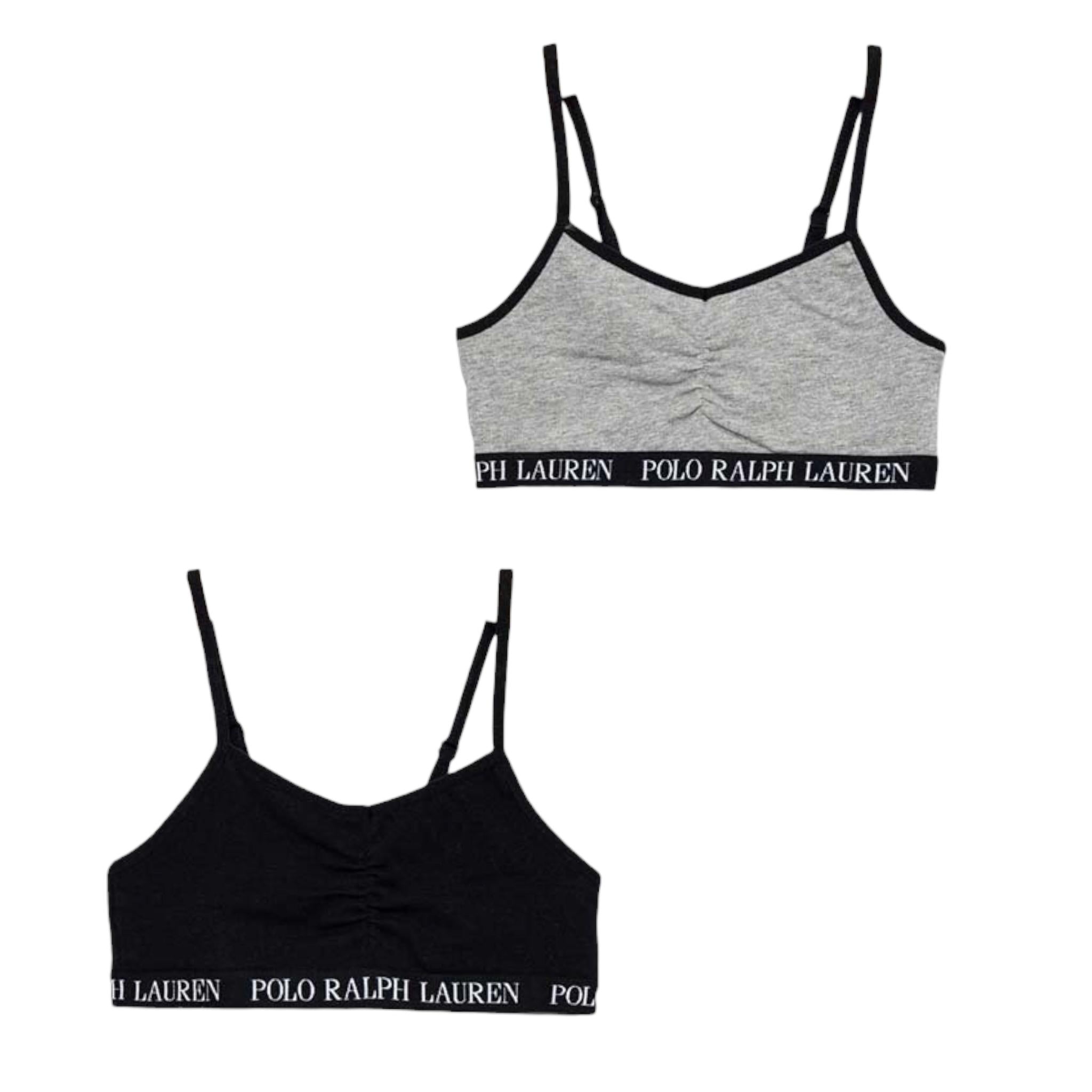 Ralph Lauren Set 2 Top Bicolore per Bambina 4P5017 NERO/GRIGIO RALPH LAUREN 