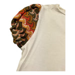 La Stupenderia T-Shirt Tinta Unita con Maniche In Contrasto per Bambina TJMG82 PANNA LA STUPENDERIA 