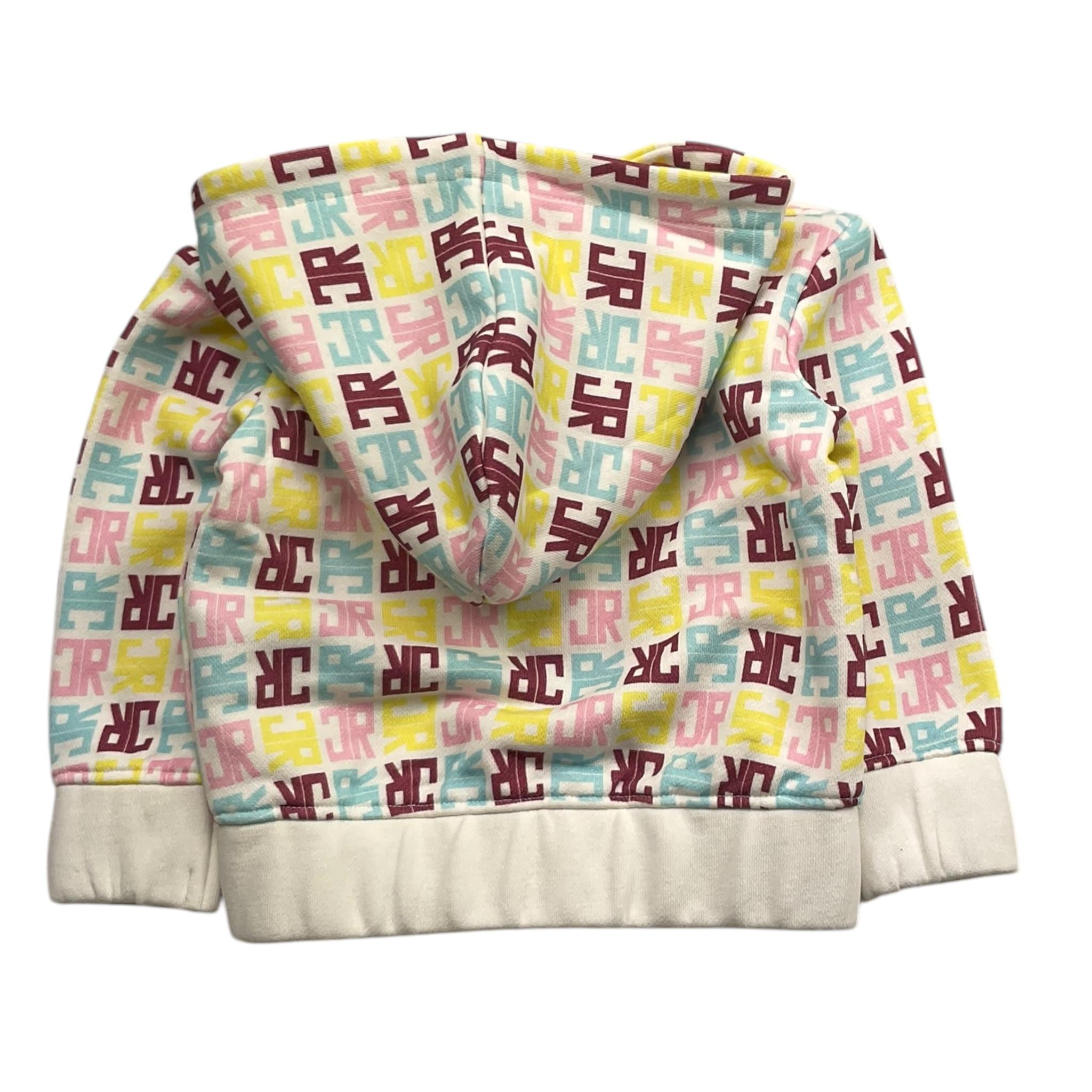 JOHN RICHMOND felpa cn zip e cappuccio fantasia logo Bianco per Neonata RIA25069FE BIANCO JOHN RICHMOND 