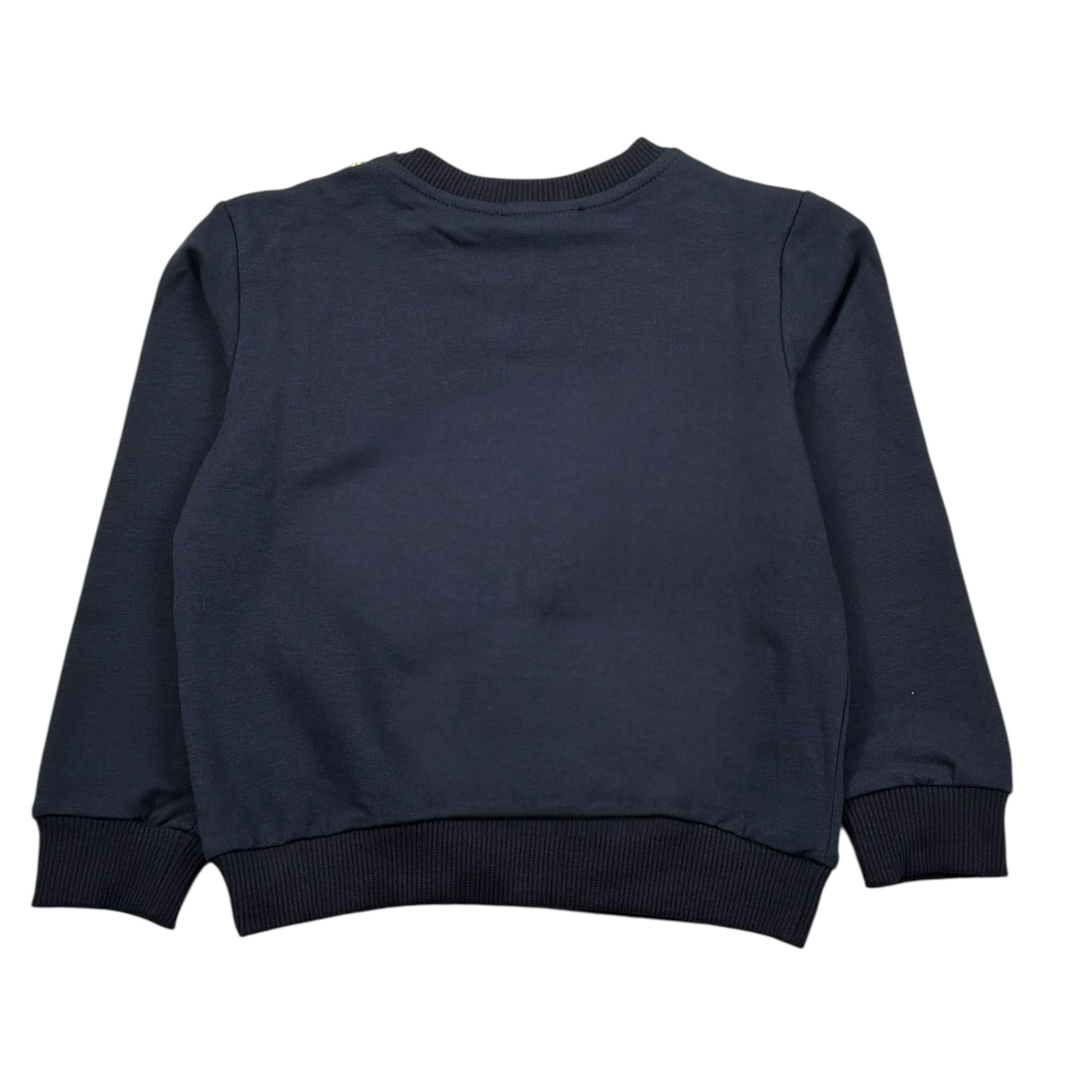 Siviglia Felpa Chiusa Girocollo Tinta Unita con Stampa per Bambino SVNST17294J BLU SIVIGLIA 