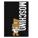 MOSCHINO felpa tinta unita gircollo con stampa Nero per Bambino H8F05R NERO MOSCHINO 