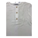 Babidu Completo Polo Mezza Manica-Bermuda Bianco Per Neonato
