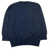 Etro Maglioncino Girocollo Tinta Unita Con Ricamo In Contrasto Blu Per Bambino