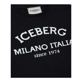 ICEBERG shirt tinta unita con stampa in contrasto Nero per Bambino TSICE5329J NERO ICEBERG 